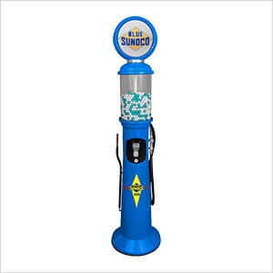 Blue Sunoco Retro Gas Pump Replica Tall Gravity Feed Gumball Machine