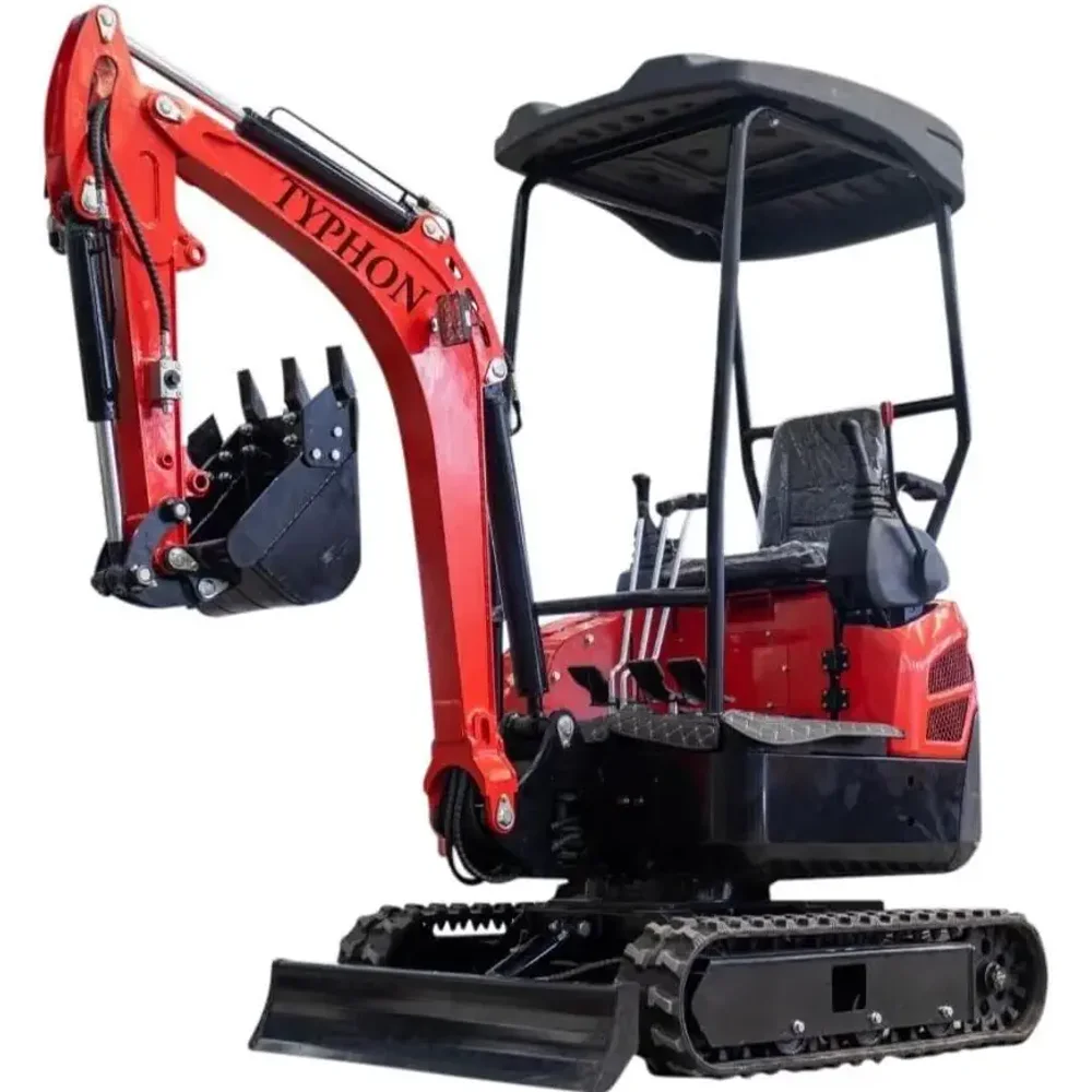 TYPHON TERROR XVIII Lux Mini Excavator, 4000 lb, Kubota Diesel Engine, Rubber Tracks - Commercial