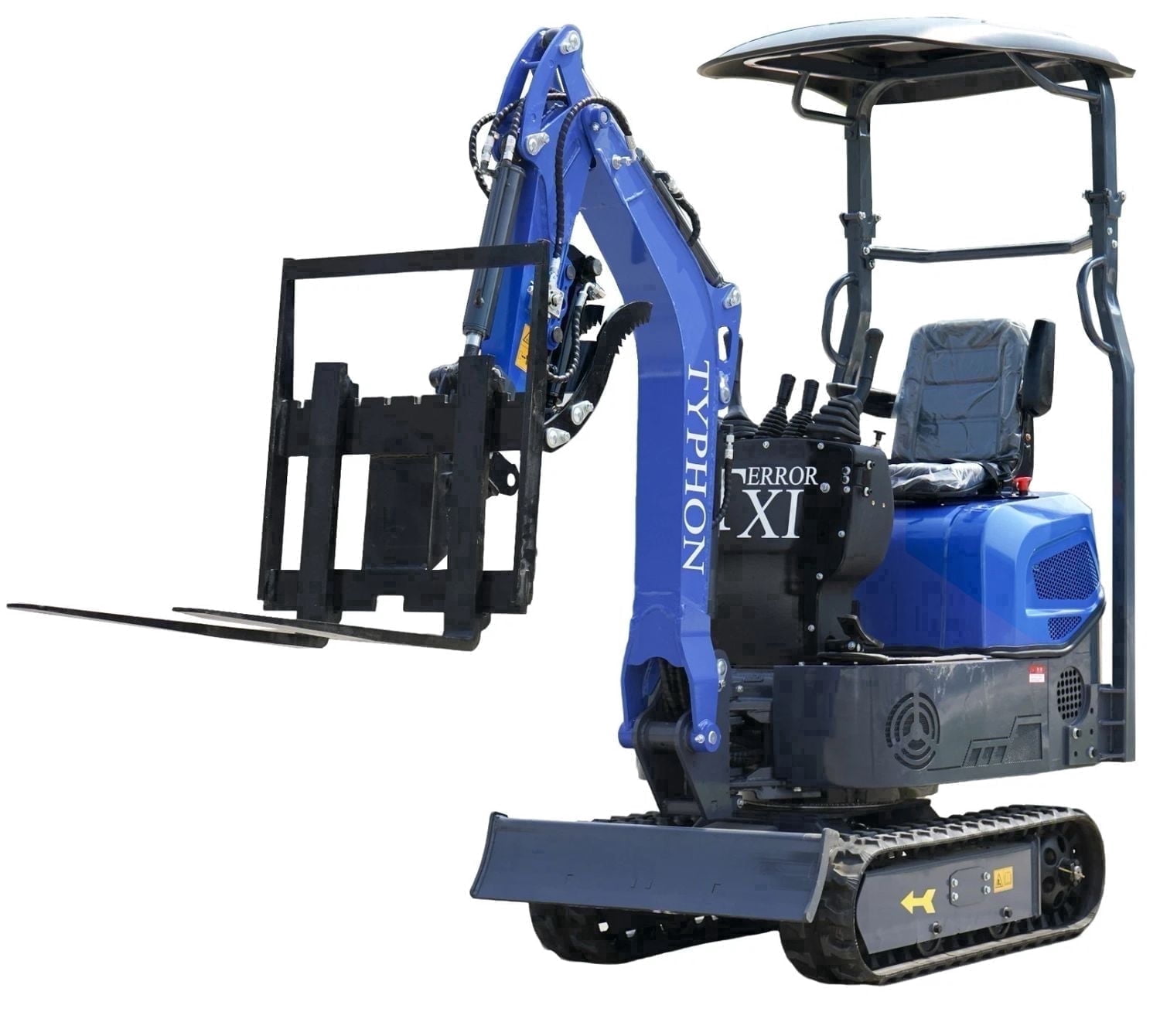 TYPHON TERROR XI Mini Excavator with 13 Attachments | 13.5hp Gas B&S EPA Engine - Commercial