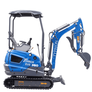TYPHON TERROR XVII PRO 3800 lb Mini Excavator with Kubota D902 Diesel Engine & Pilot Controls