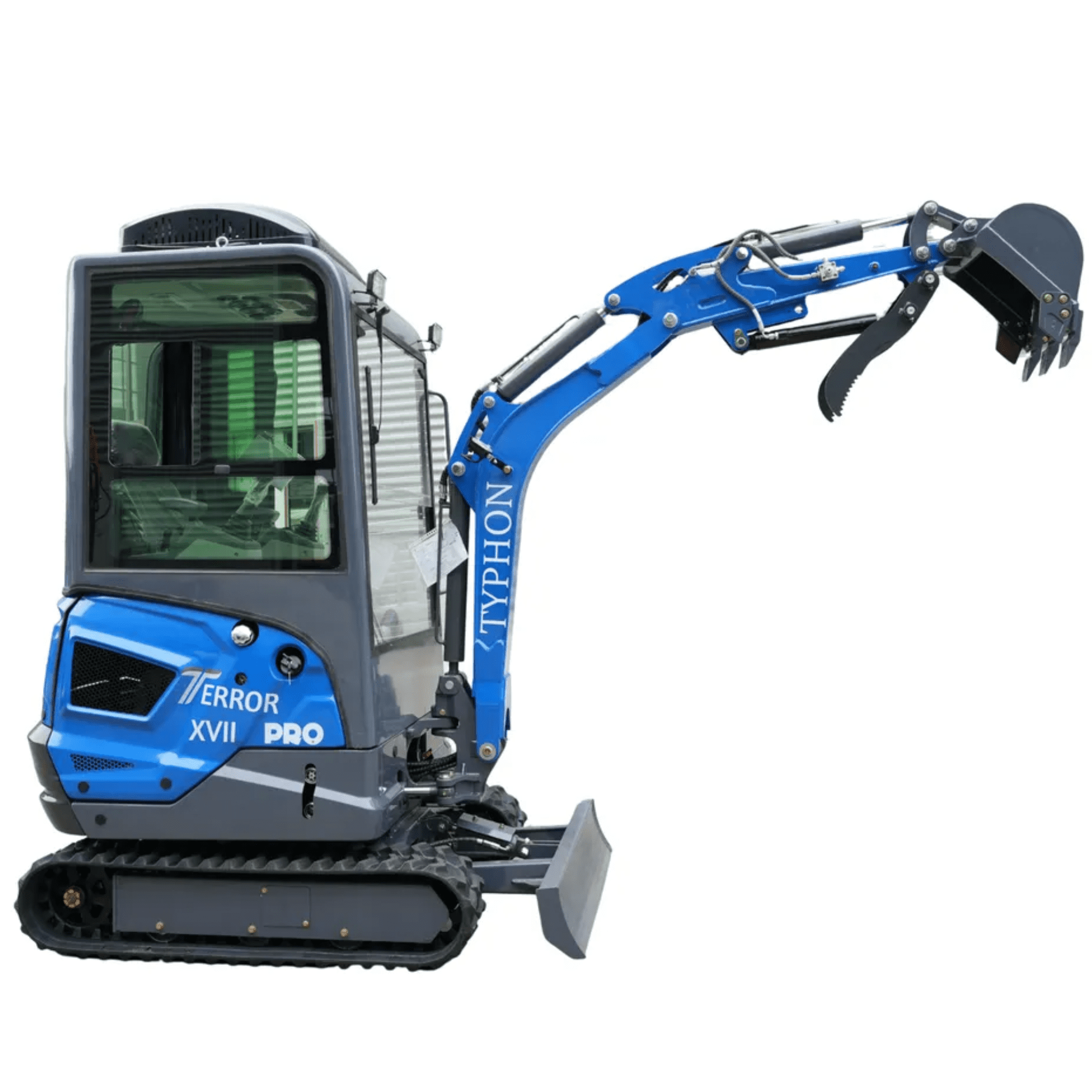 TYPHON TERROR XVII PRO Prestige Edition 4000 lb Mini Excavator with Enclosed AC/Heat Cab & Kubota D902 Diesel - Greg Smith Equipment Sales