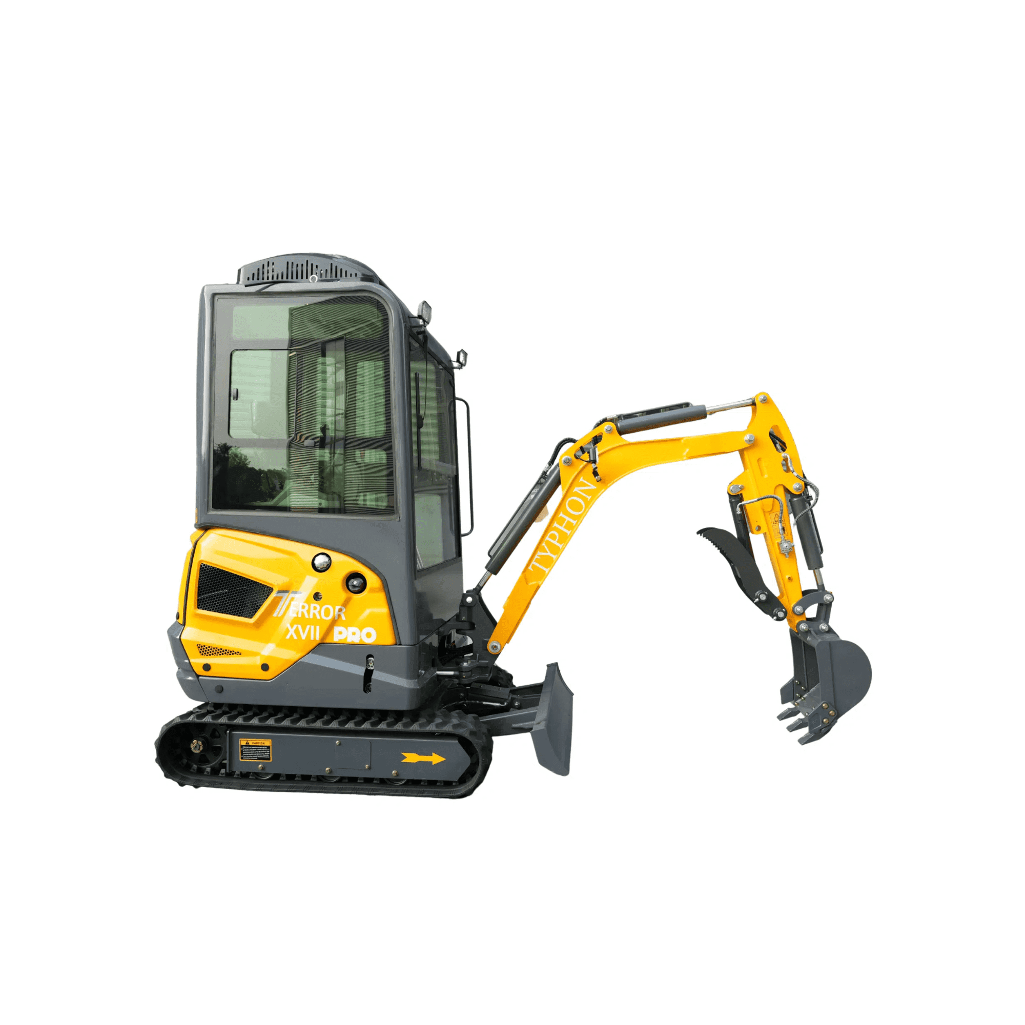 TYPHON TERROR XVII PRO Prestige Edition 4000 lb Mini Excavator with Kubota D902 Diesel & Enclosed AC/Heat Cab - Greg Smith Equipment Sales