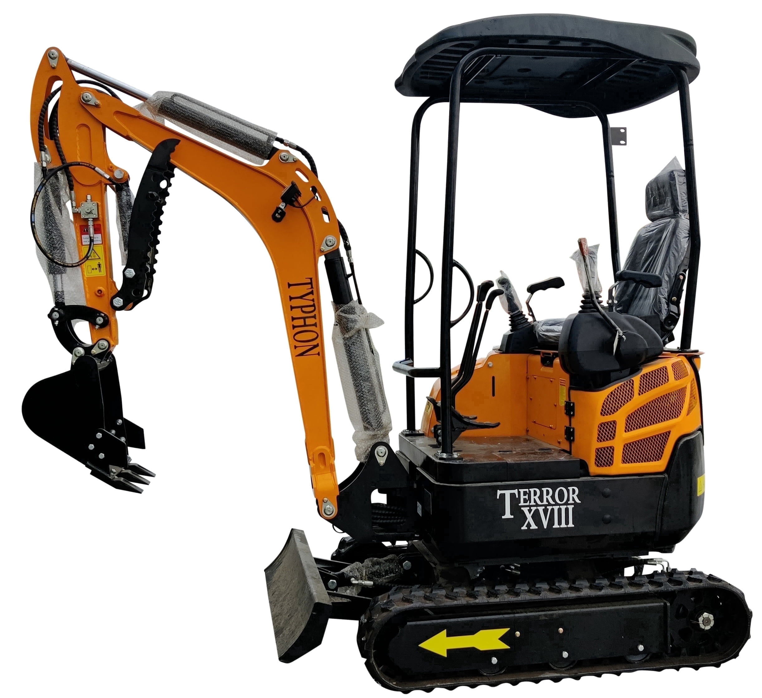 TYPHON Terror XVIII Mini Excavator 4000lbs Digger with 0.03 Cbm Bucket for Construction - Commercial