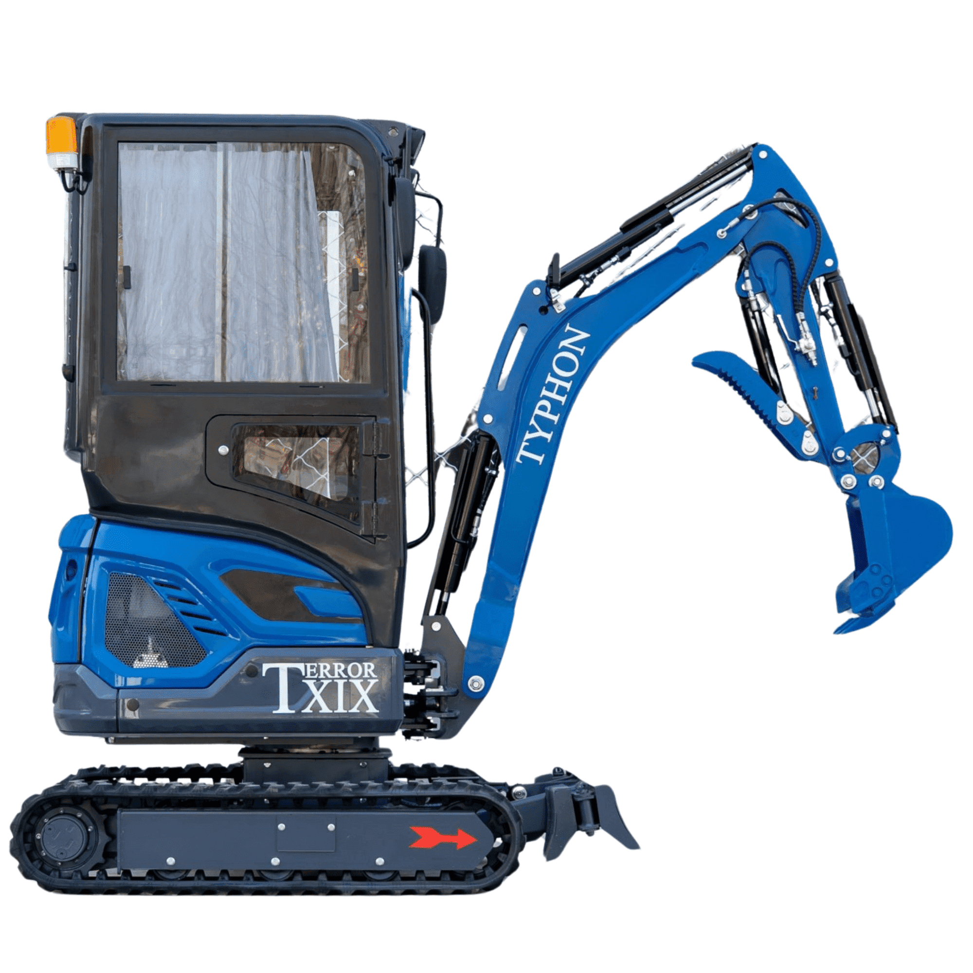 TYPHON Terror XIX Prestige Mini Excavator, 4200 lbs, Kubota D902 Engine, Boom Swing, Retractable Tracks, A/C Cabin - Commercial
