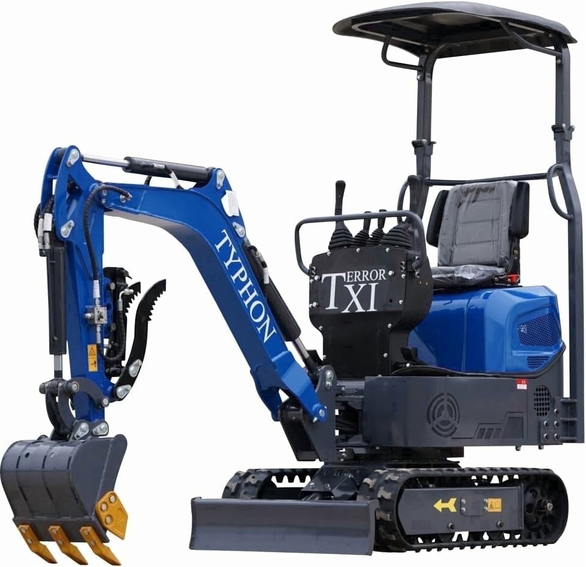TYPHON Storm Mini Excavator - 1.1 Ton Trench Digger with Boom Swing, Bucket - Greg Smith Equipment Sales